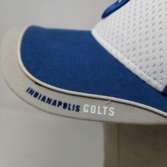 Reebok NFL Equipment Men's Strapback Hat Blue White Indianapolis Colts Logo - Picture 7 of 14